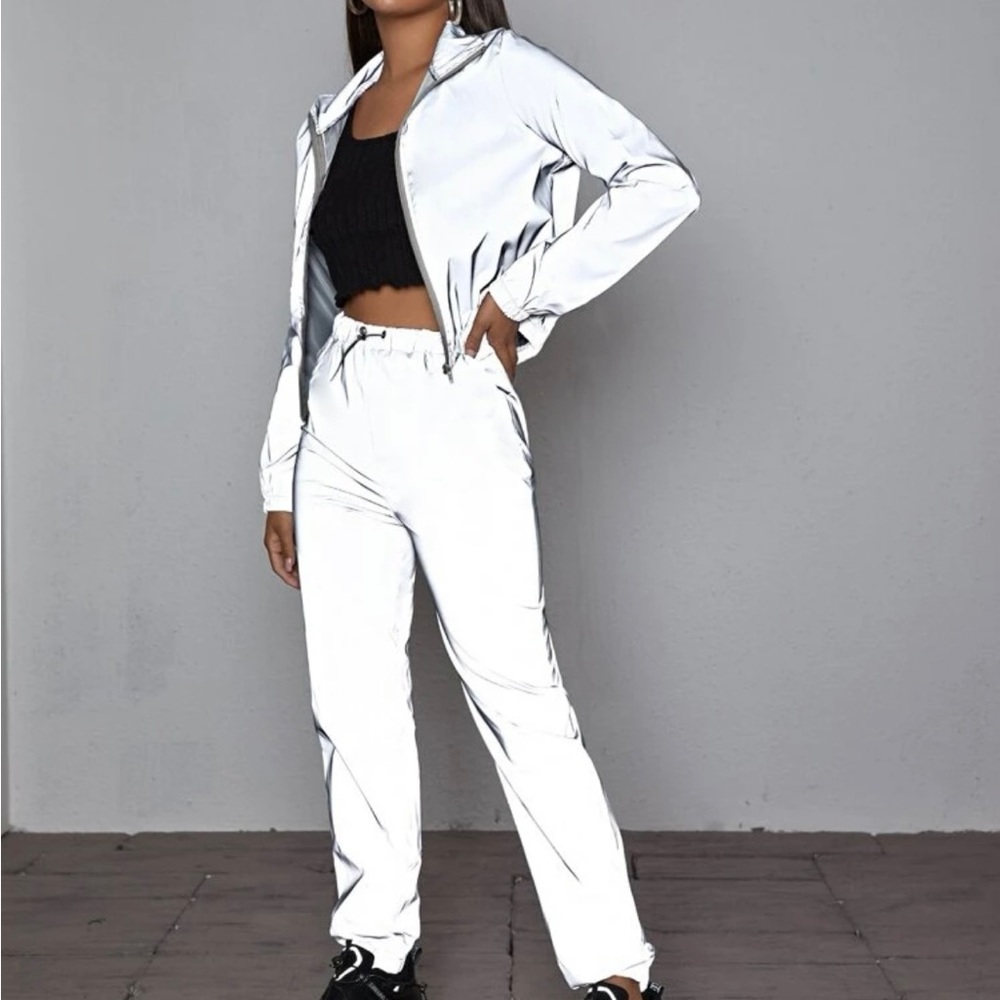 SHEIN Reflective two piece
